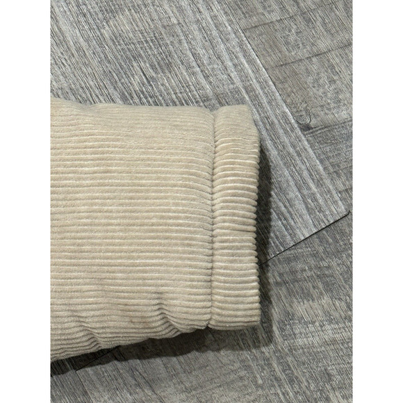 Sebby Corduroy Stone Cream/Tan Puffer Coat jacket Sz Small SEE PICS FOR DEFECTS - Picture 10 of 16